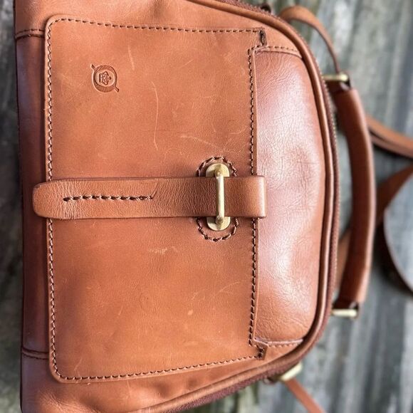 Born Brown Crossbody Bag with Smooth Leather and Gold Hardware - Picture 8 of 12